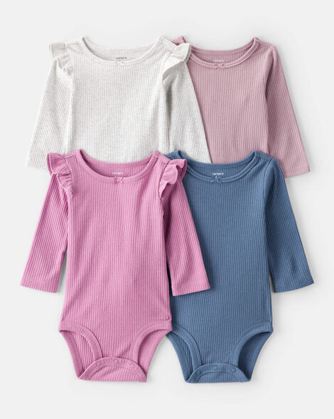 Pack 4 bodies Floral Manga Larga