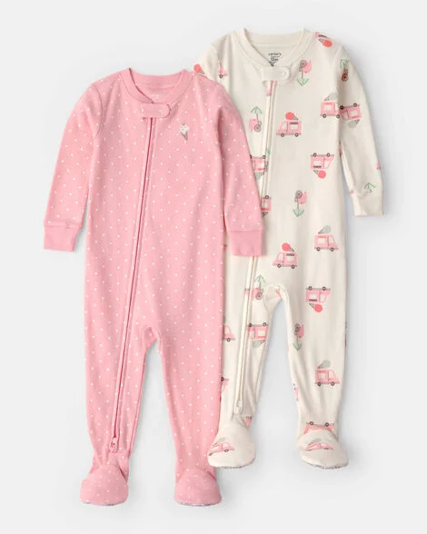 Pack 2 Pijama Camión Helados Rosa