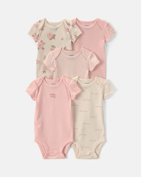 Pack 5 bodies Floral Rosa