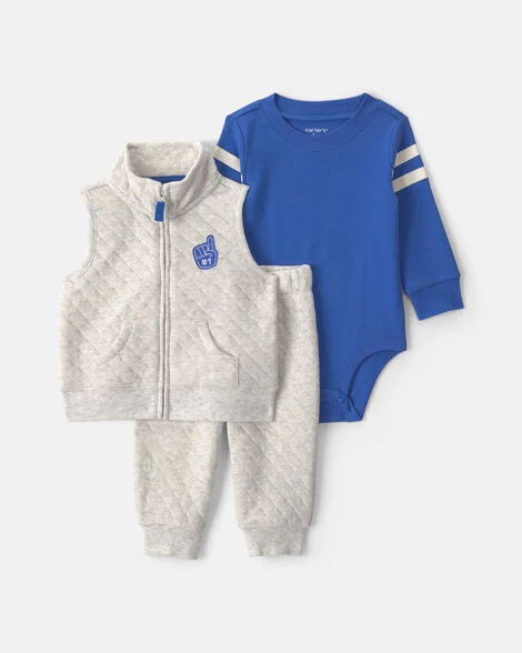 Set 3 piezas Varsity Quilted
